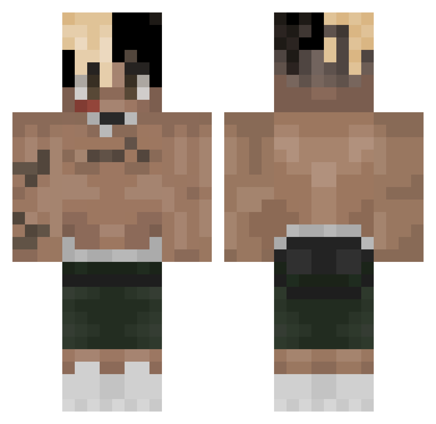 S3MIZ Minecraft skin, front and back view