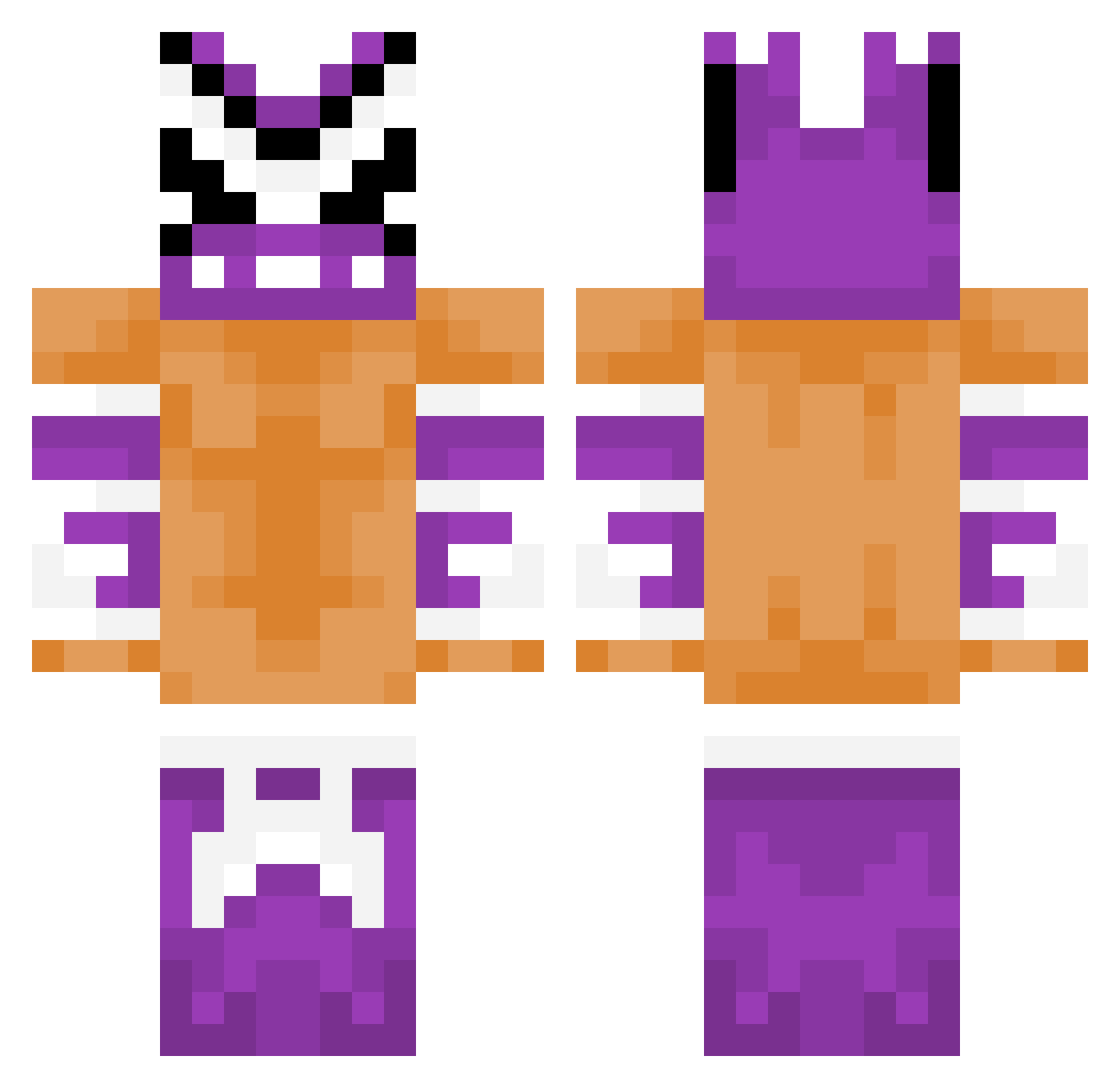 Pampy_ Minecraft skin, front and back view