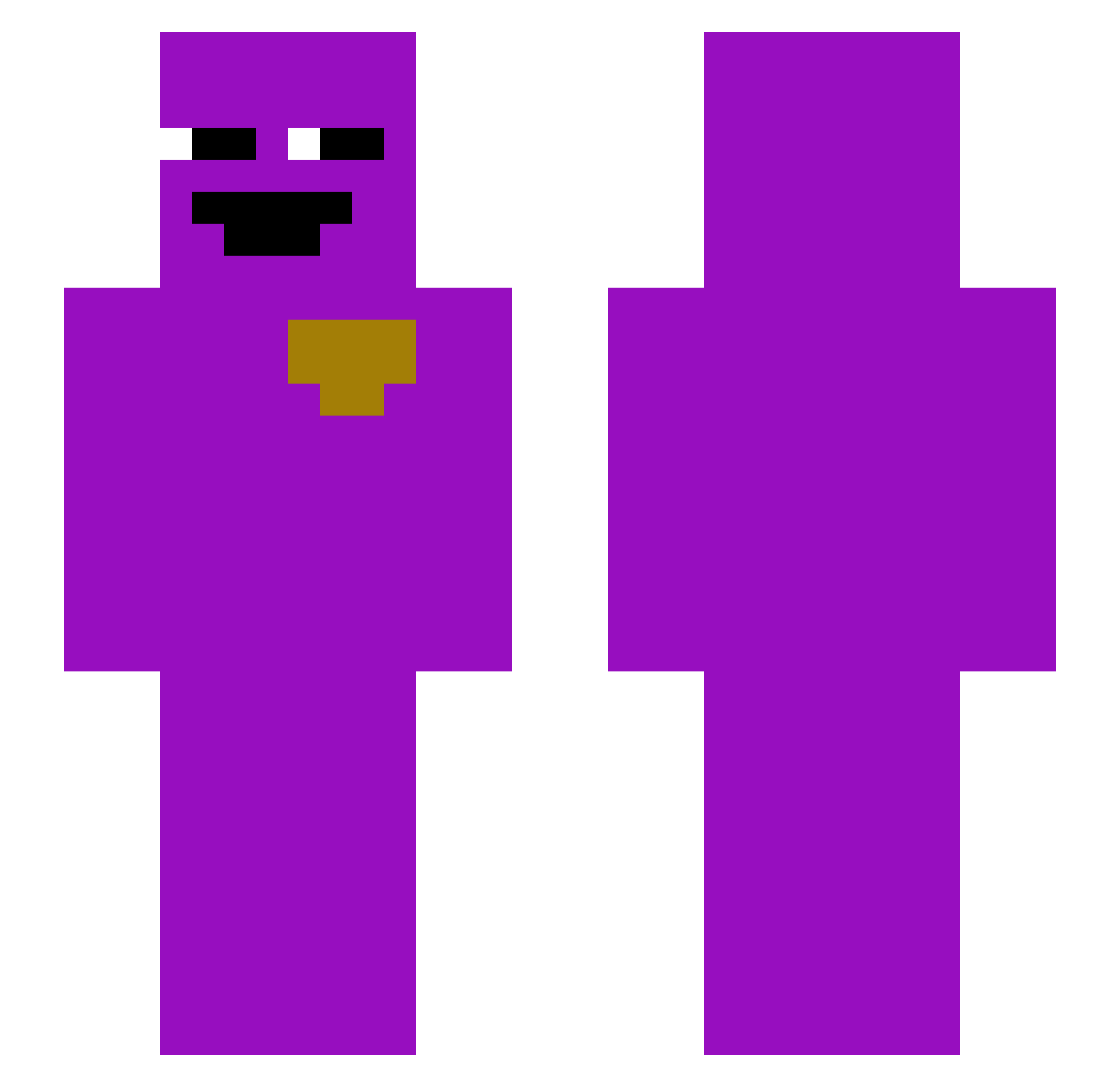 patkica Minecraft skin, front and back view