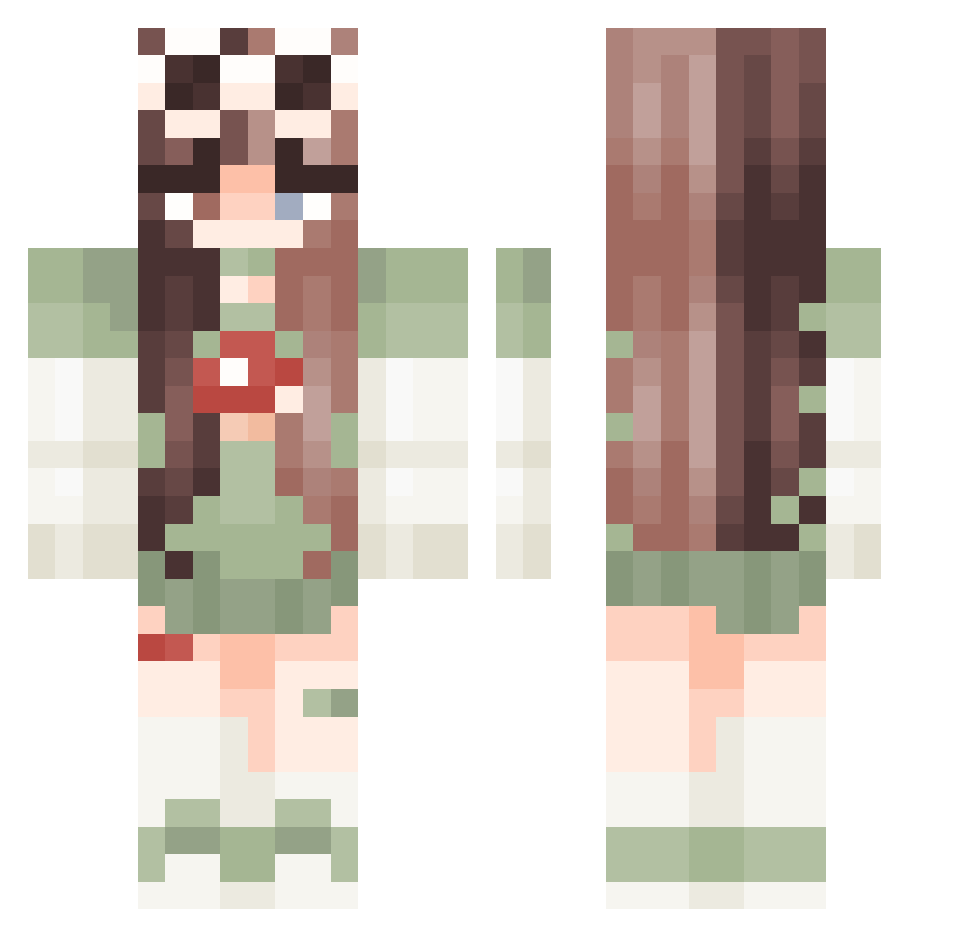 wydmauri Minecraft skin, front and back view