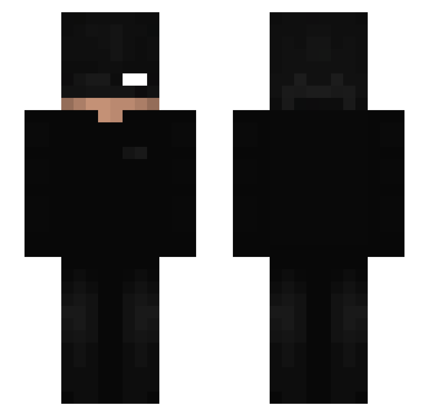 Notschie_ Minecraft skin, front and back view