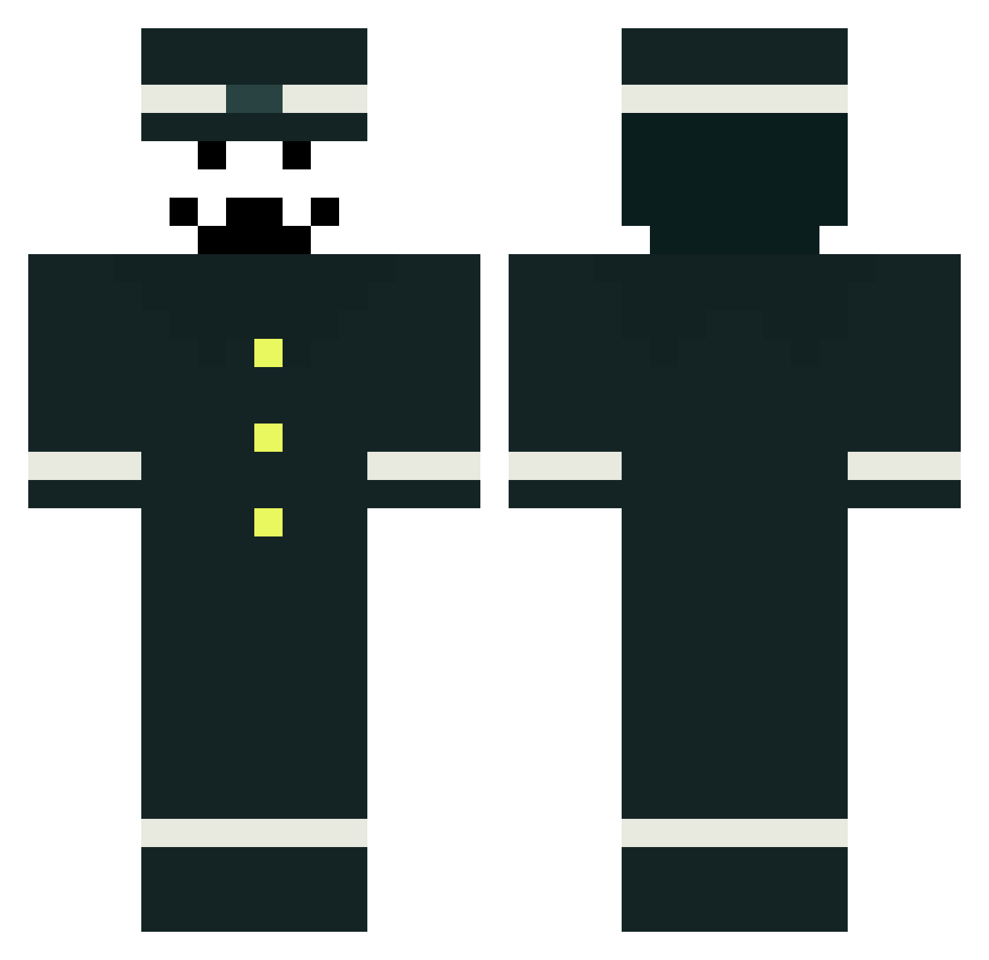 DiZ0 Minecraft skin, front and back view