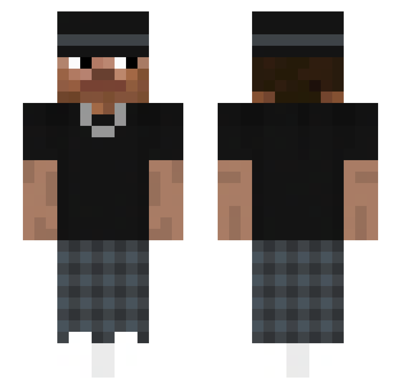 skxvp Minecraft skin, front and back view