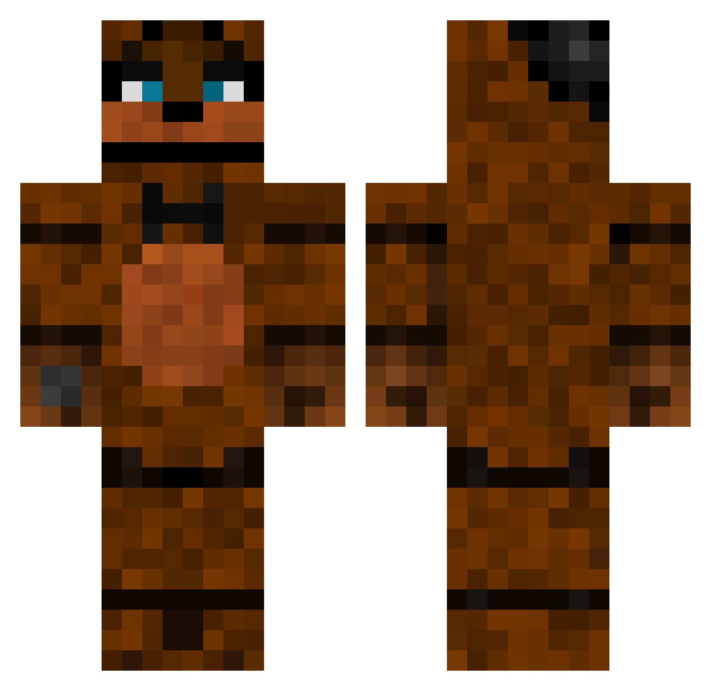ImSoBad666 Minecraft skin, front and back view