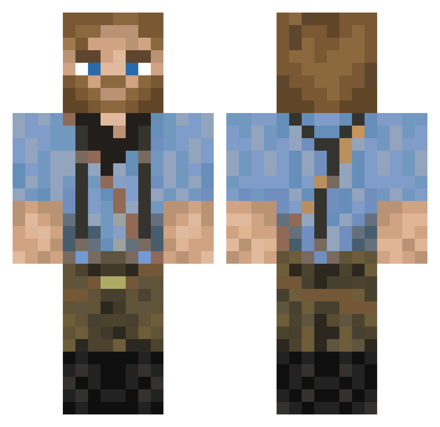 zapdosphantom Minecraft skin, front and back view