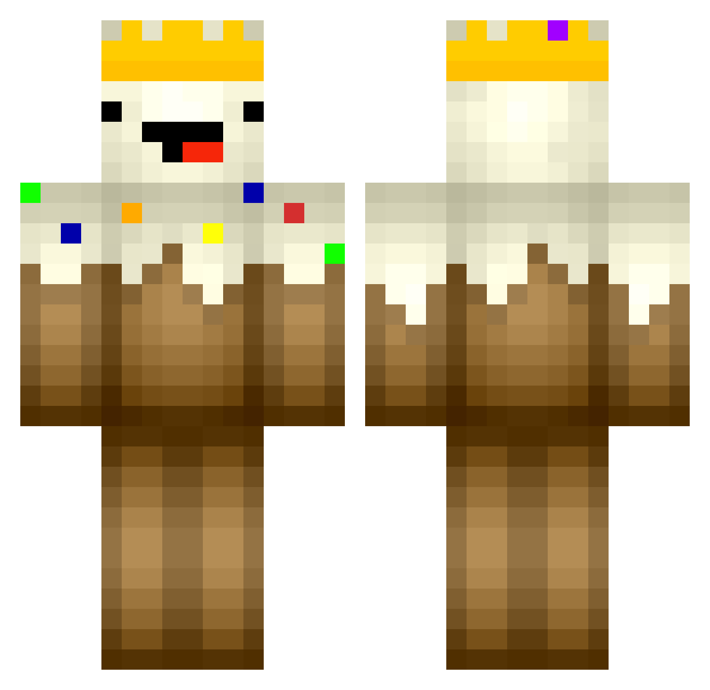 Gredel20 Minecraft skin, front and back view