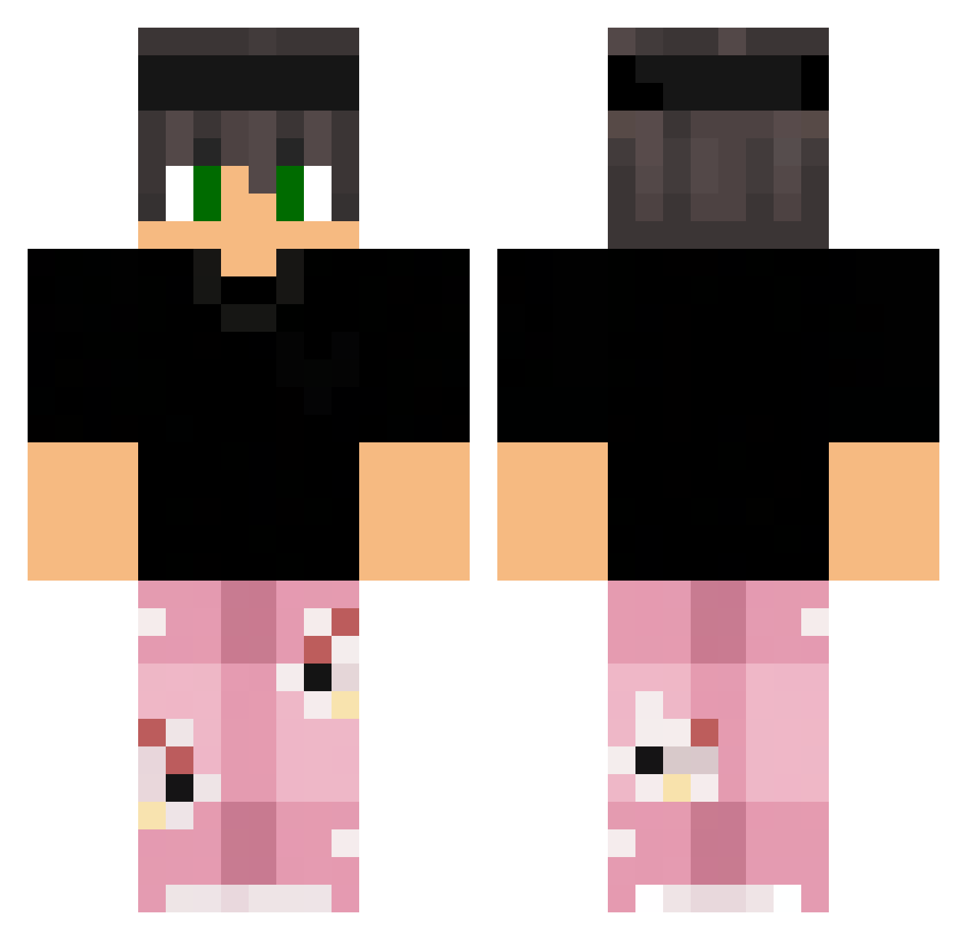 Skam09 Minecraft skin, front and back view