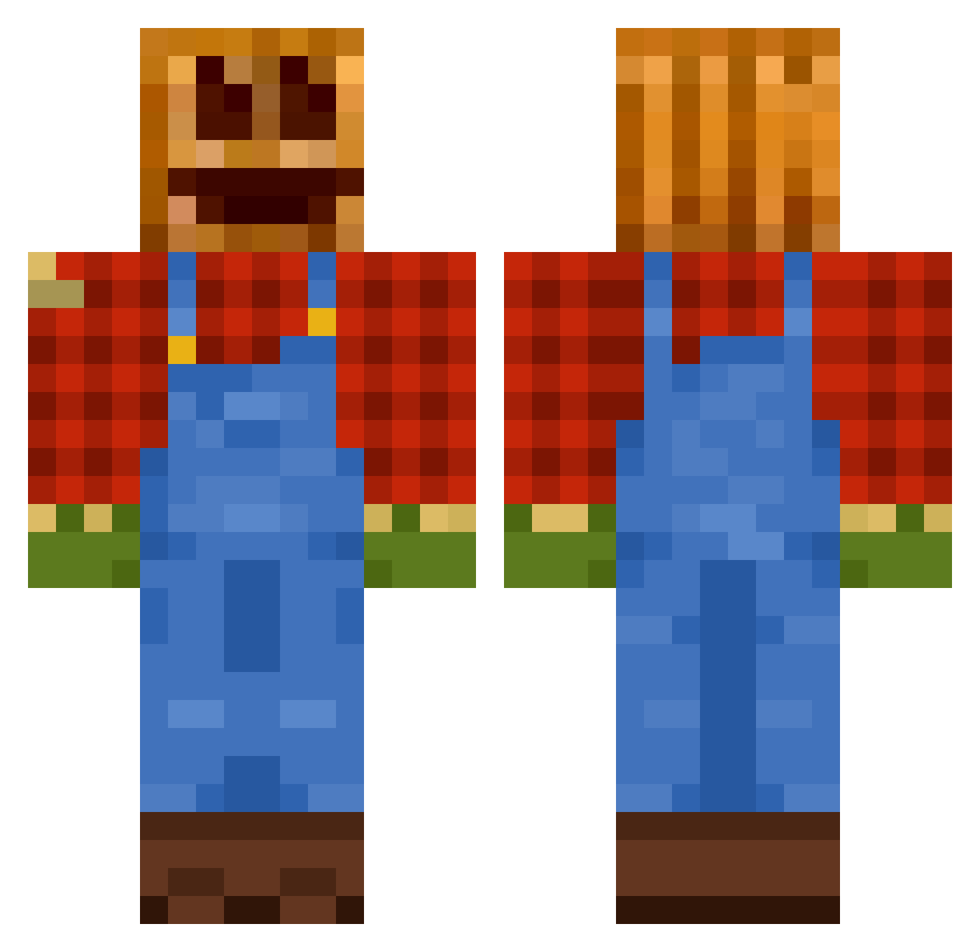 myhihi1 Minecraft skin, front and back view