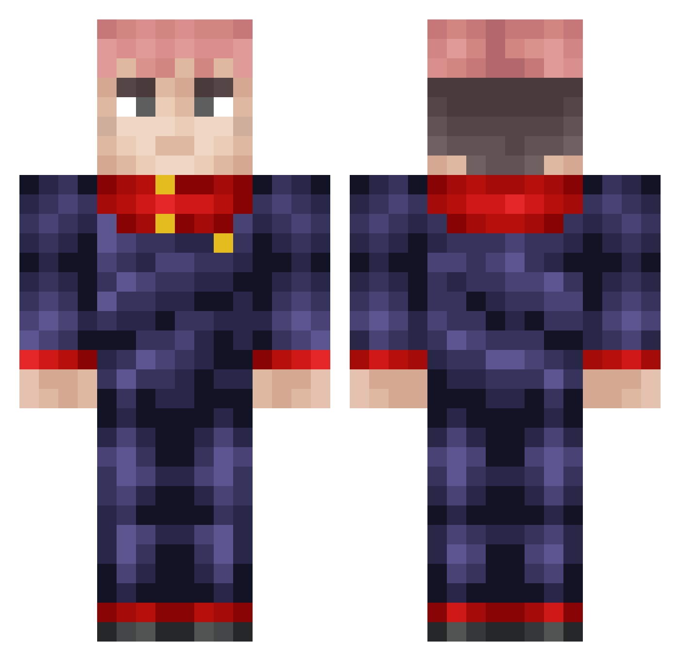 yeetmaster69378 Minecraft skin, front and back view