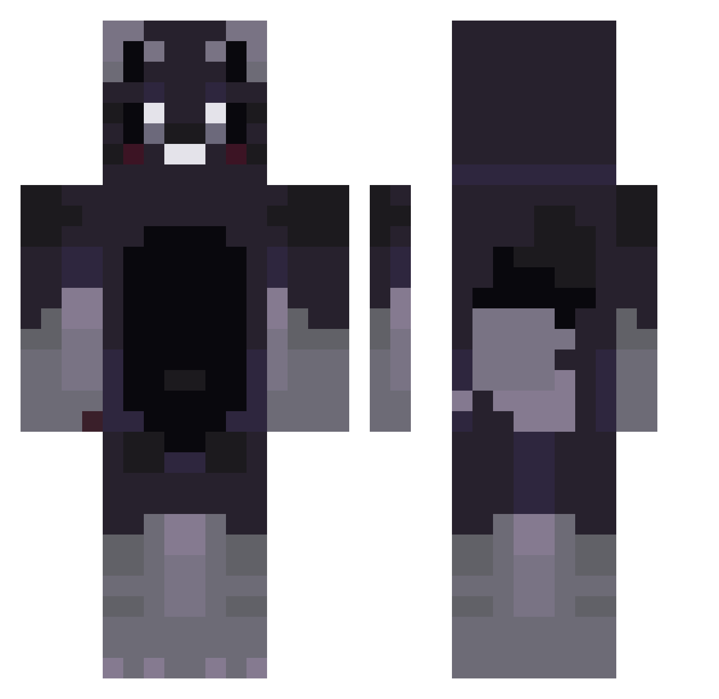 leleju0620 Minecraft skin, front and back view