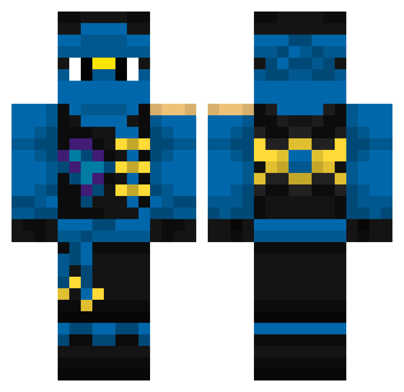 EthicalTurtle380 Minecraft skin, front and back view