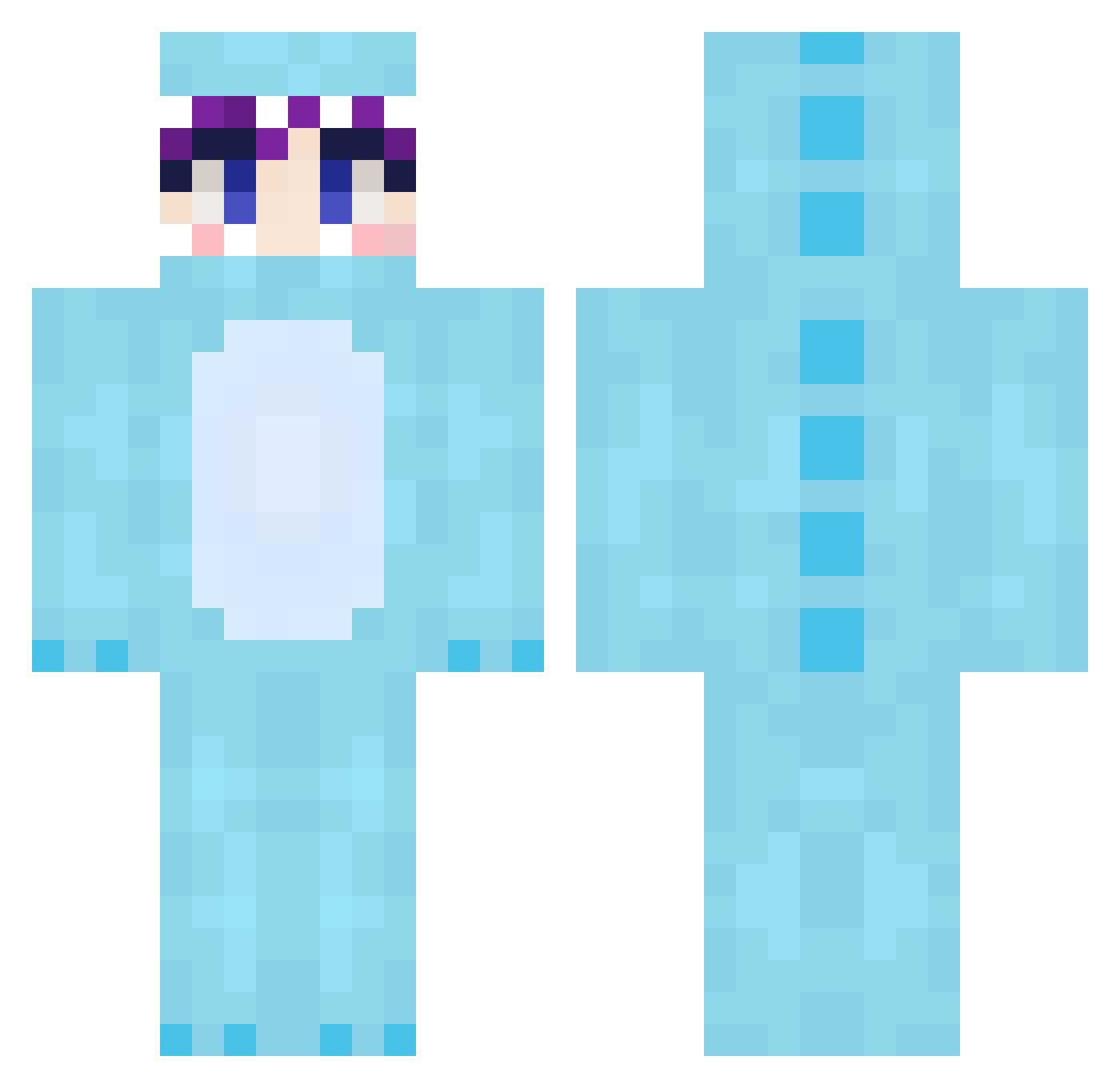 KKongDDuk Minecraft skin, front and back view