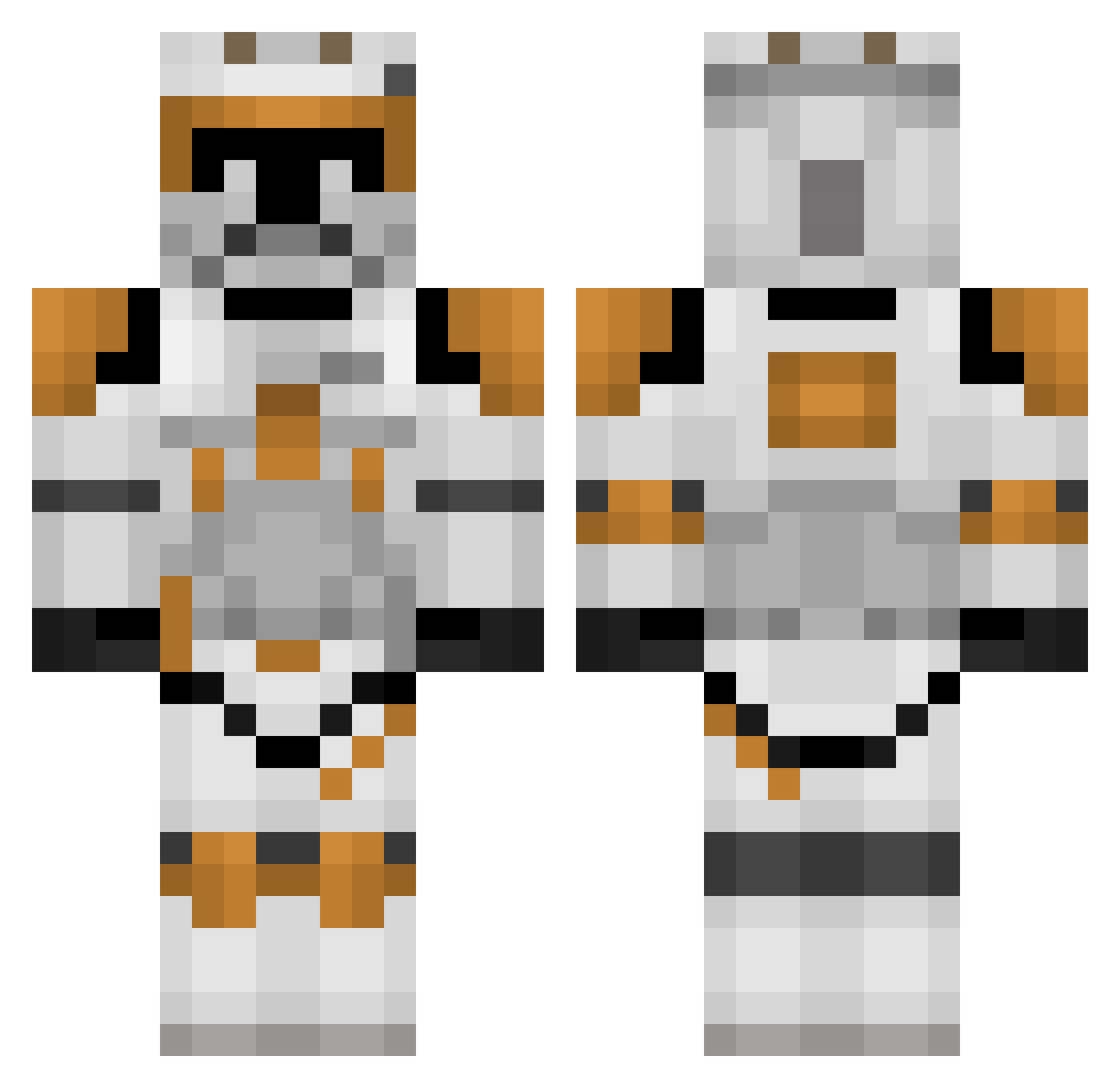 KillerOwls Minecraft skin, front and back view