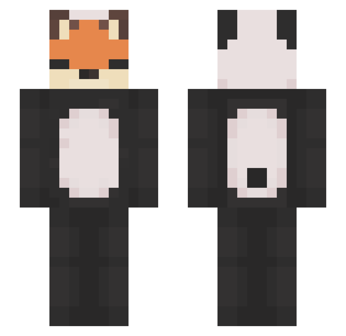 liljj694 Minecraft skin, front and back view