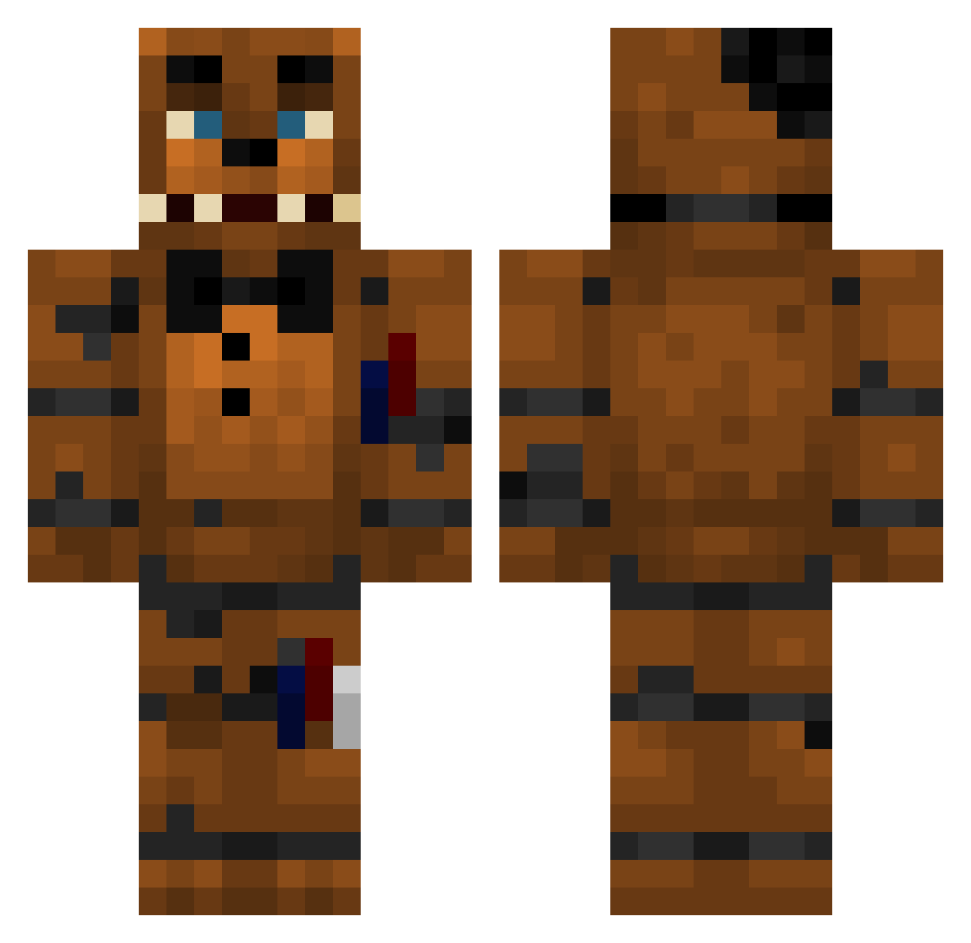 Tierris Minecraft skin, front and back view