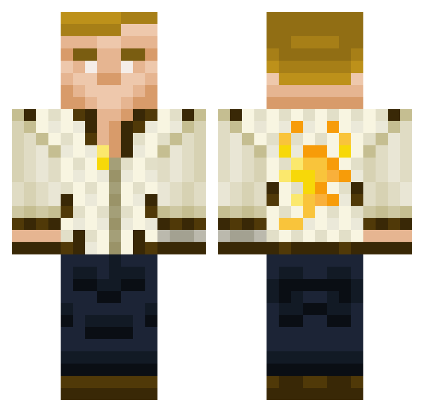 pollyphemoss Minecraft skin, front and back view