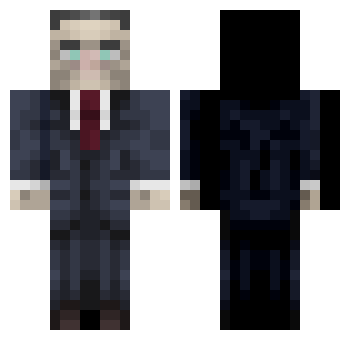 Dzejms999 Minecraft skin, front and back view