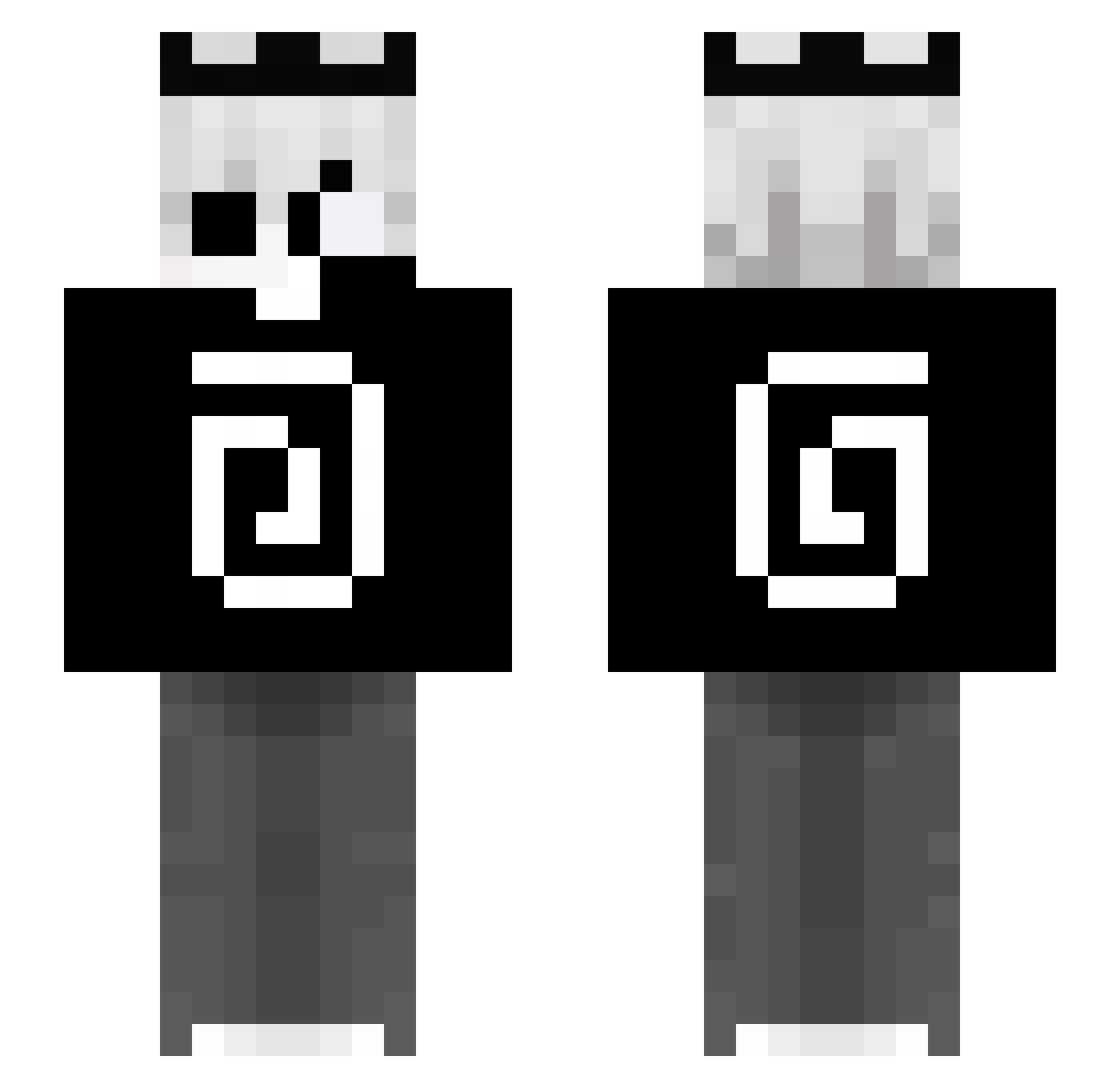 xSpLeeF Minecraft skin, front and back view