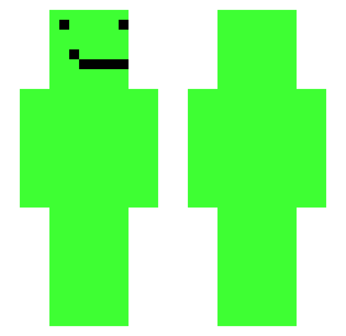 Kamelenon1 Minecraft skin, front and back view