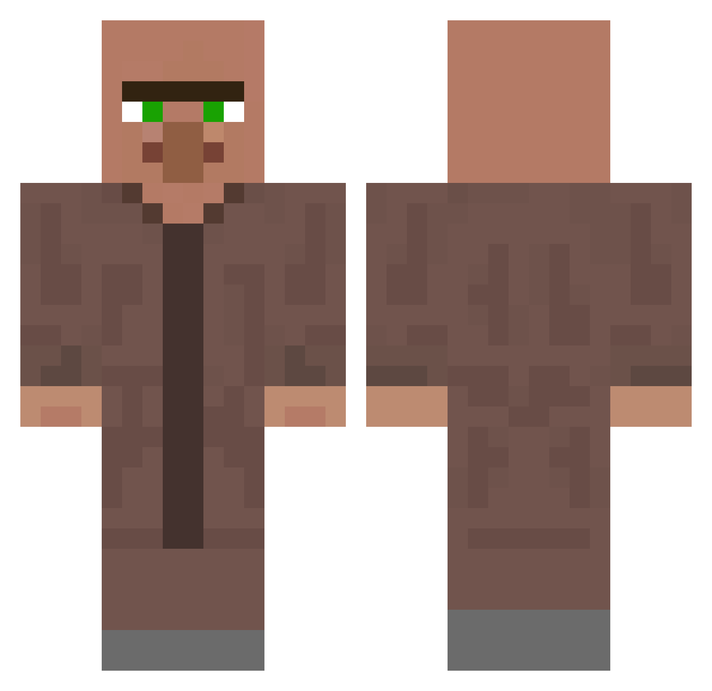ZYH0828 Minecraft skin, front and back view
