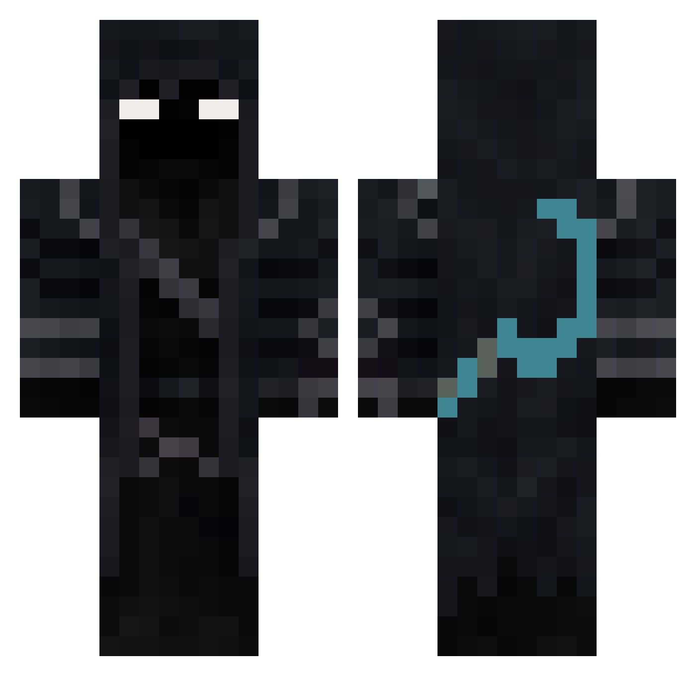 _Blood_Sans_ Minecraft skin, front and back view