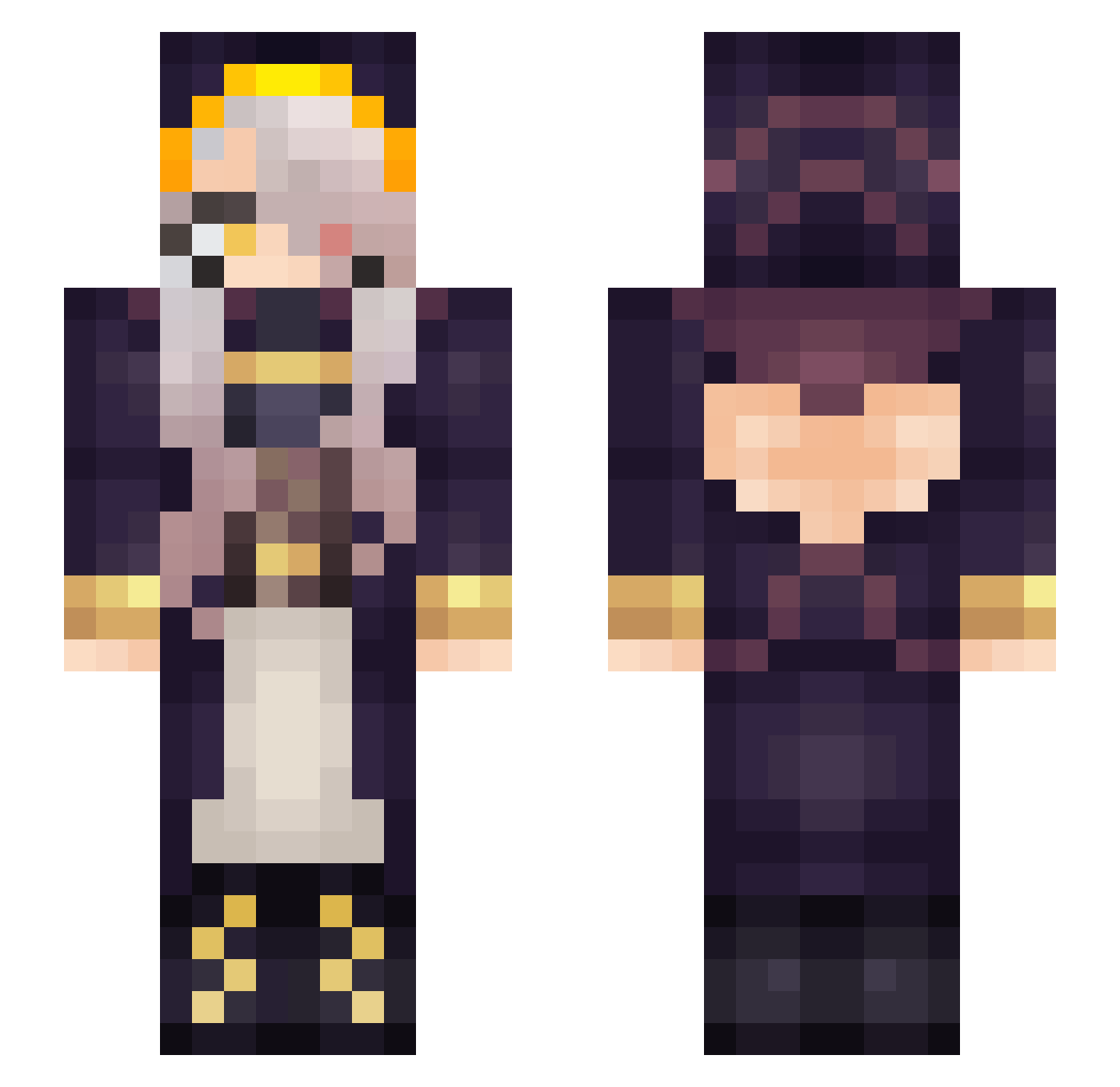 Wudg17069 Minecraft skin, front and back view