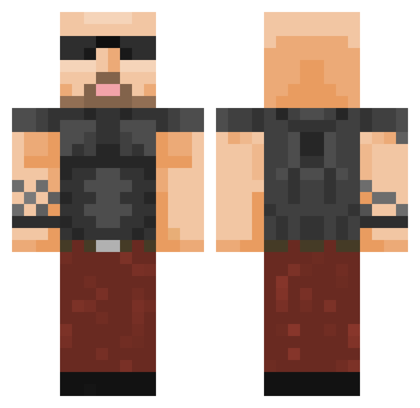 Figgy123 Minecraft skin, front and back view