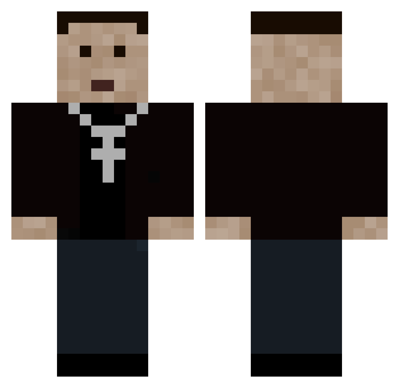 de_stmarc Minecraft skin, front and back view