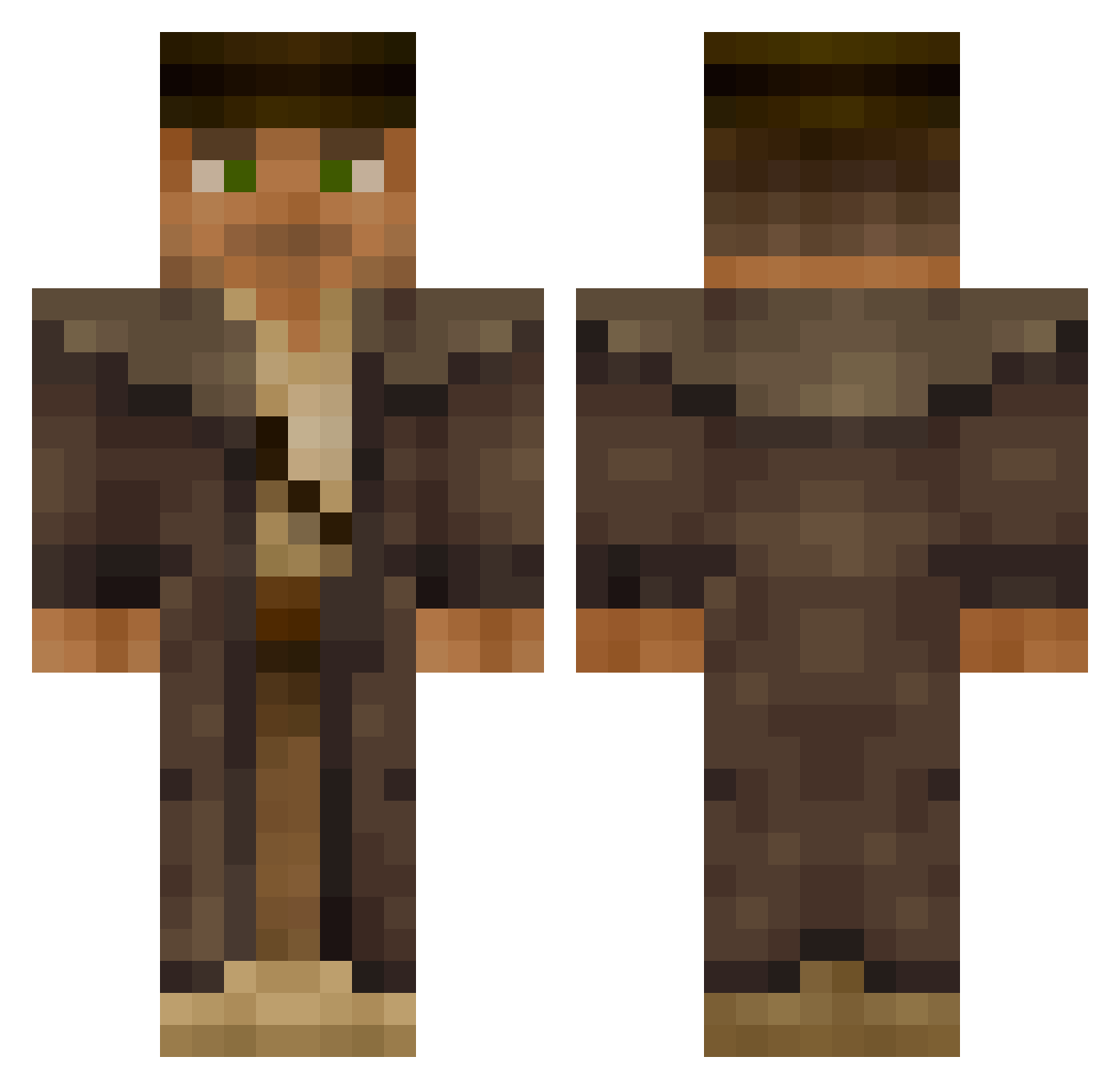 Gun_Slinger1 Minecraft skin, front and back view