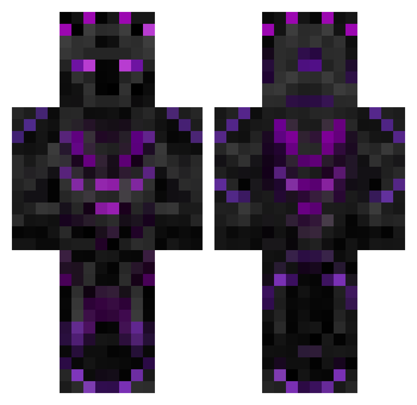 Latexii1 Minecraft skin, front and back view