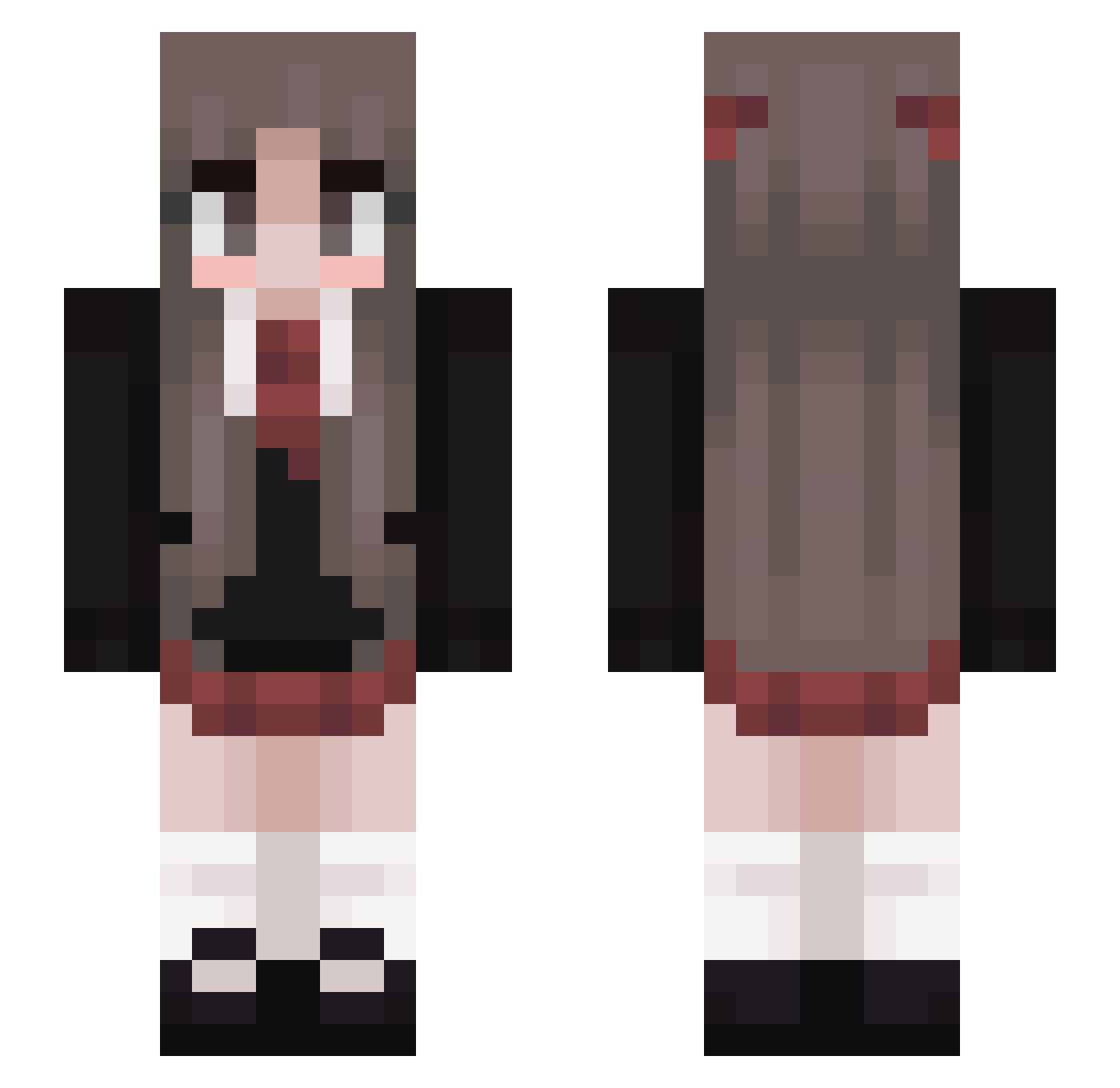 Harmonixia Minecraft skin, front and back view