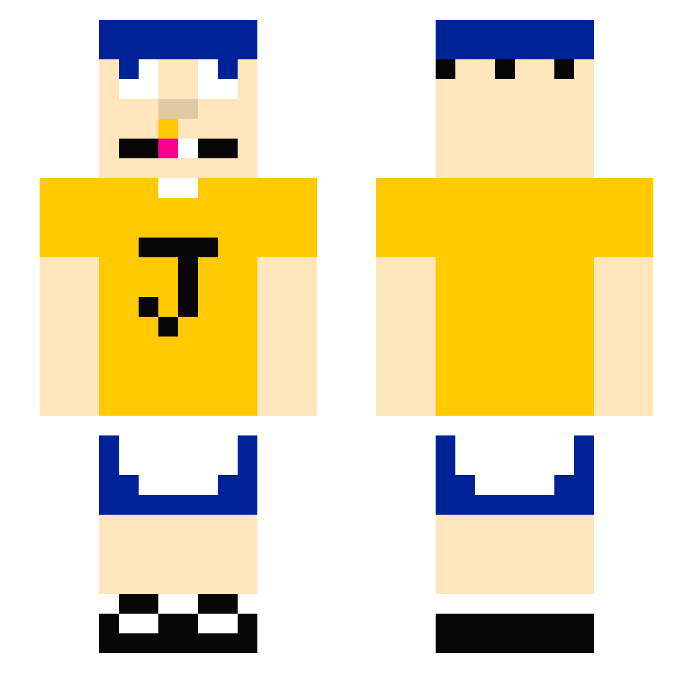 j9soo Minecraft skin, front and back view