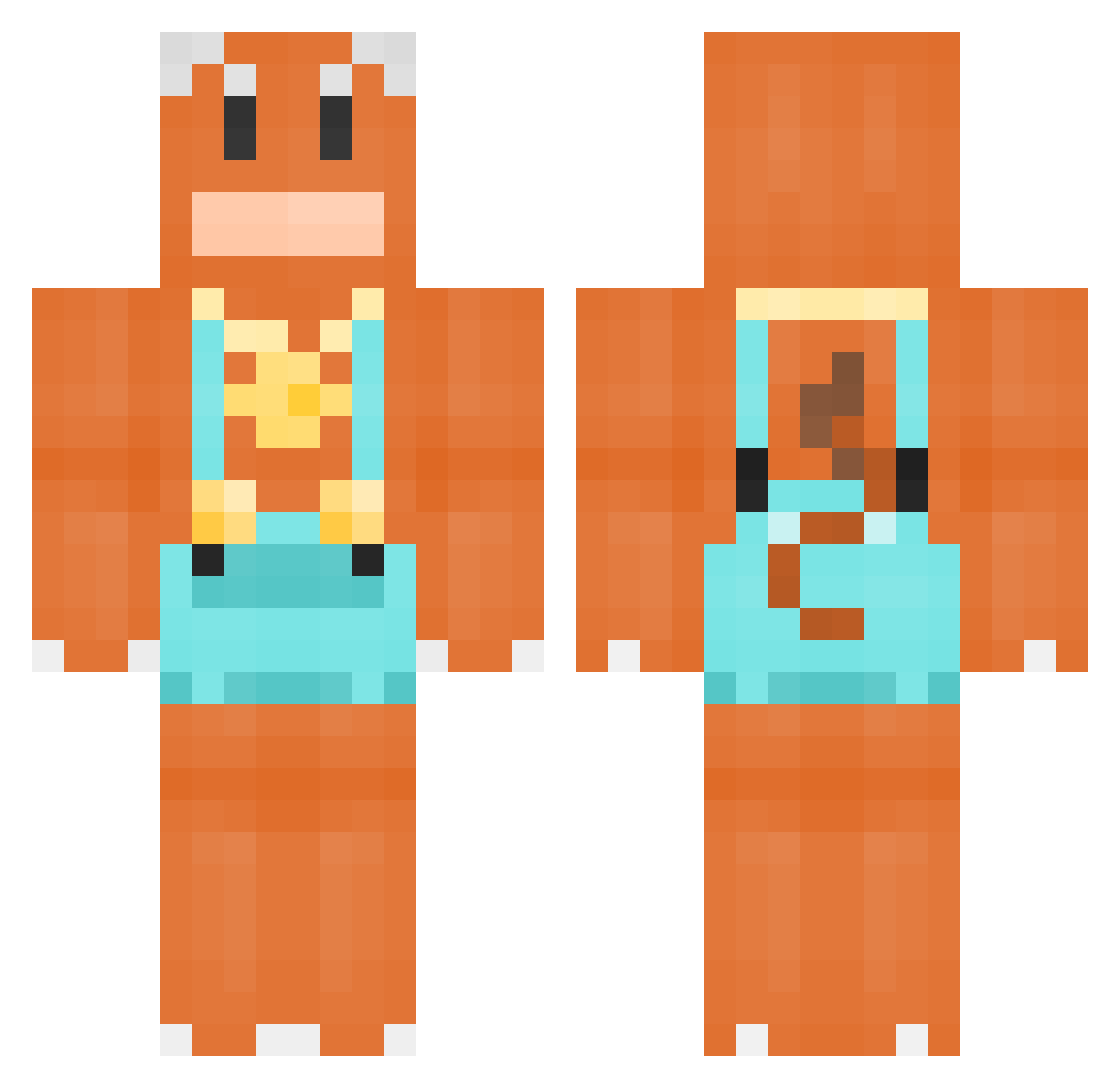 23593 Minecraft skin, front and back view