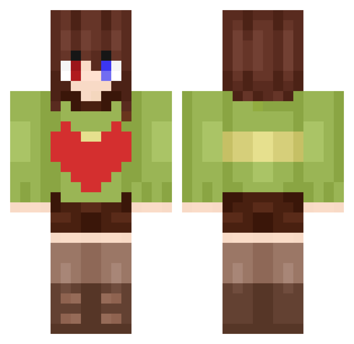 progames666 Minecraft skin, front and back view