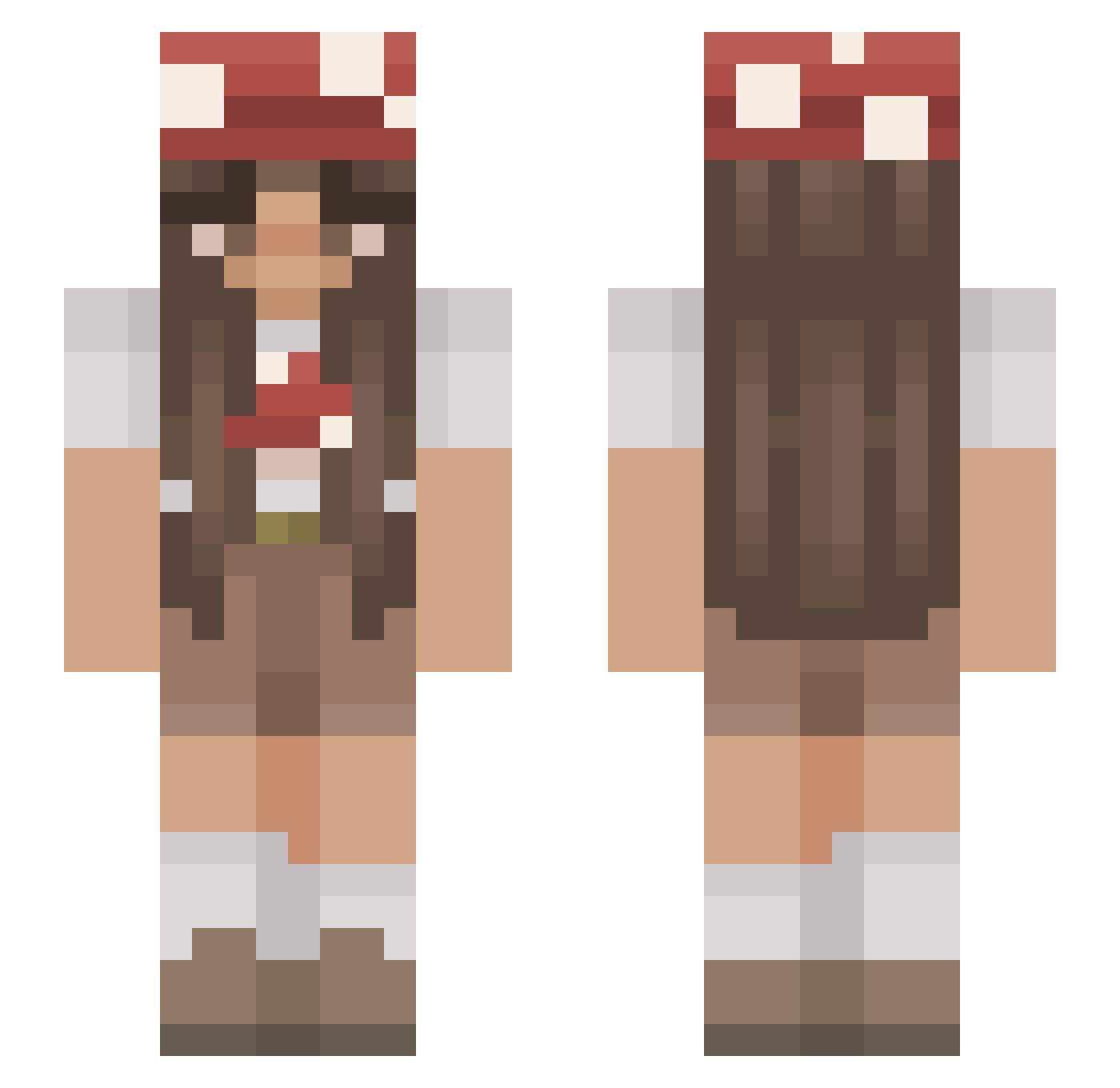 evely_n Minecraft skin, front and back view