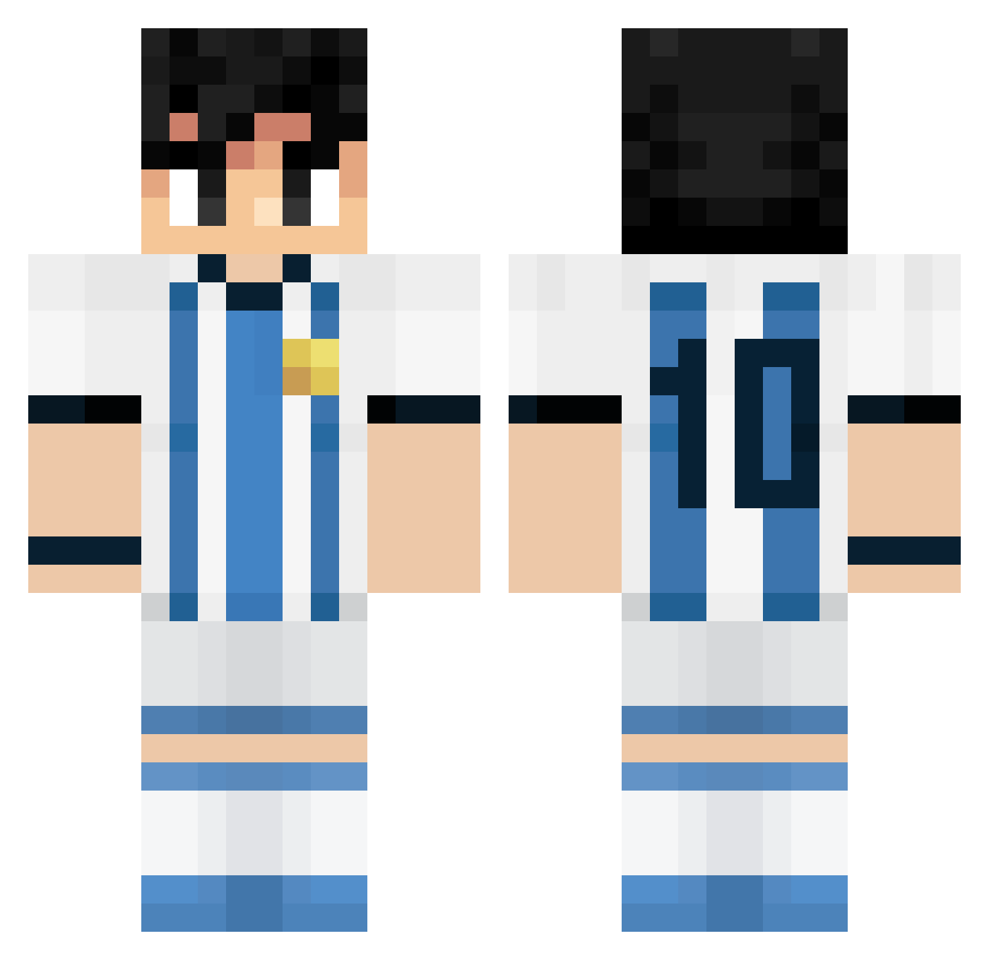 G0LLIX Minecraft skin, front and back view