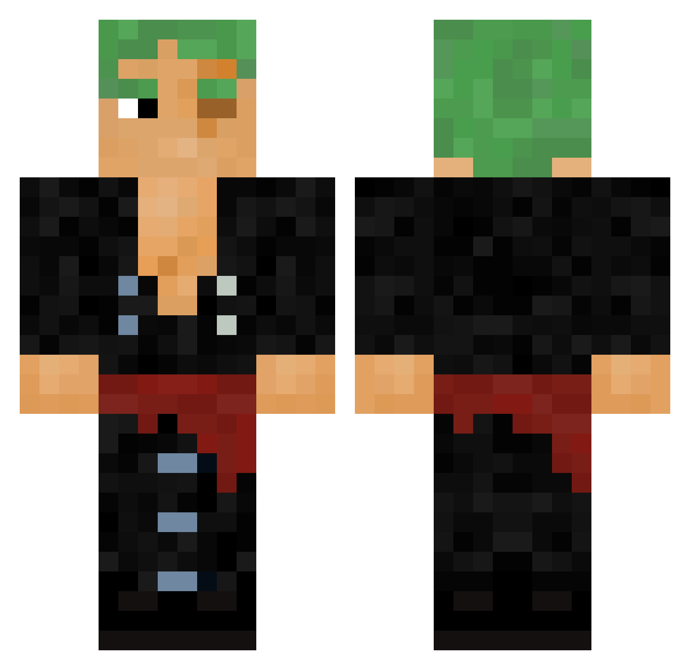 _Skrrrt Minecraft skin, front and back view