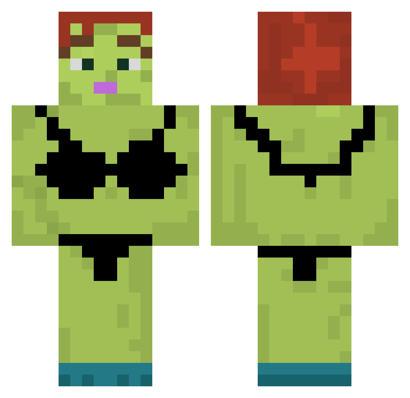 kenn310 Minecraft skin, front and back view