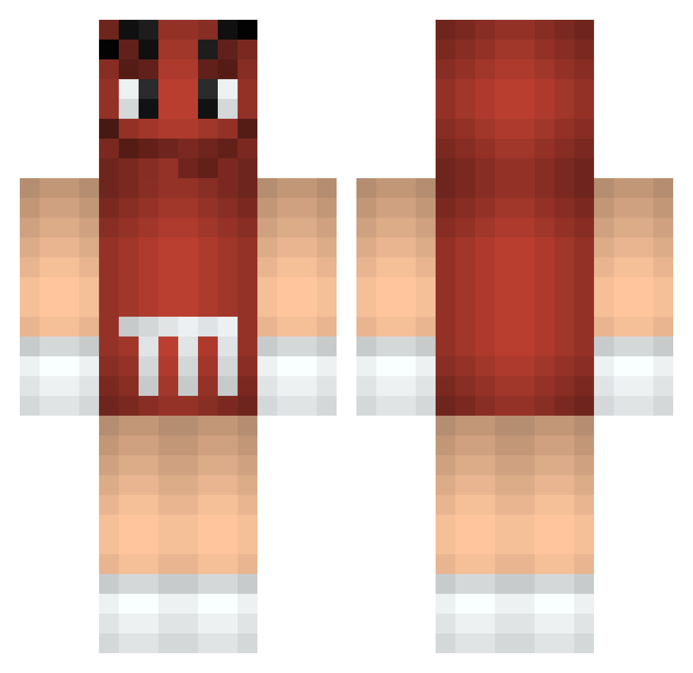 Emisferoh Minecraft skin, front and back view