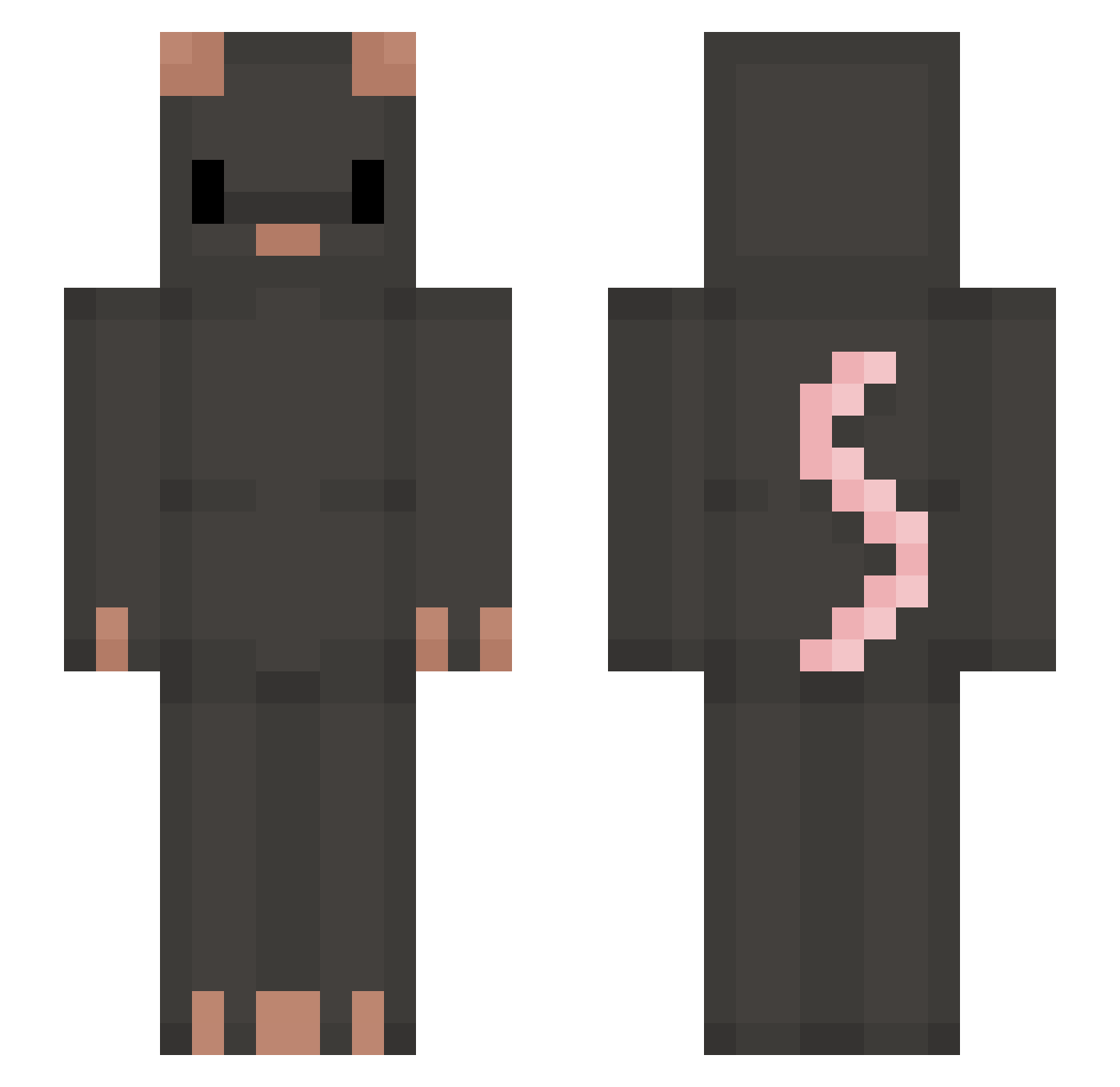 Movefunds50k Minecraft skin, front and back view