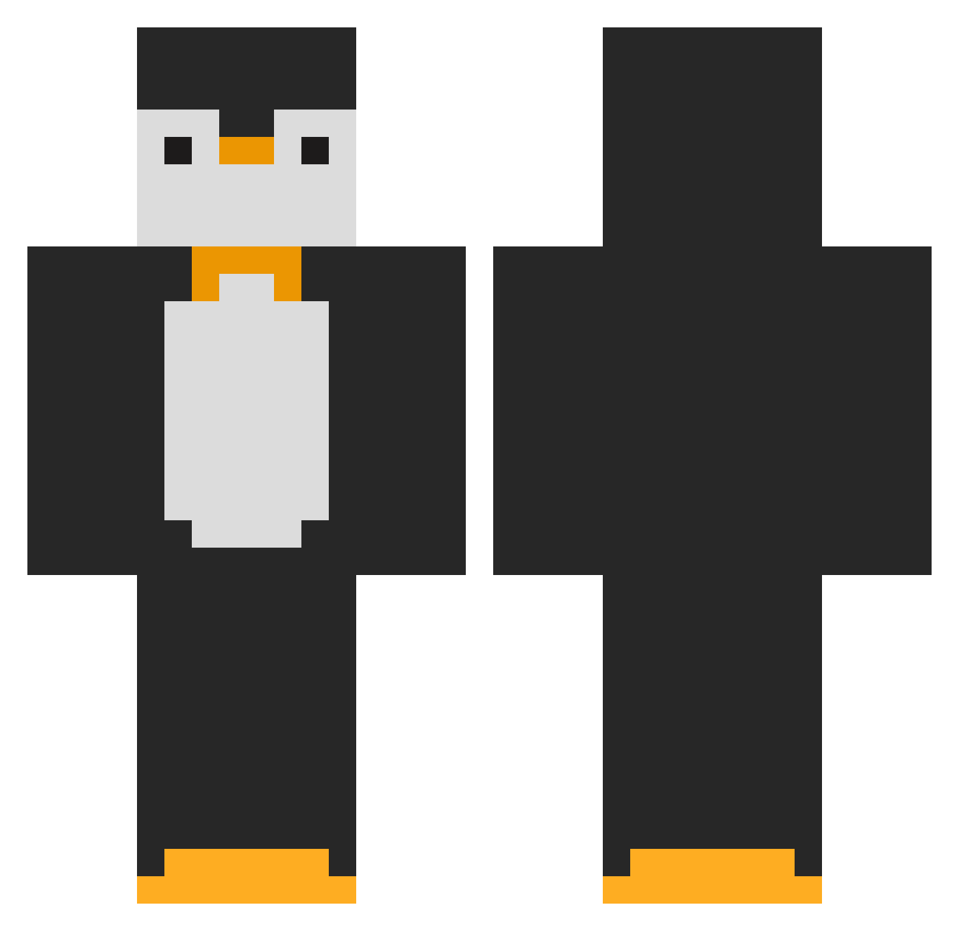ReAlisTicsXs Minecraft skin, front and back view