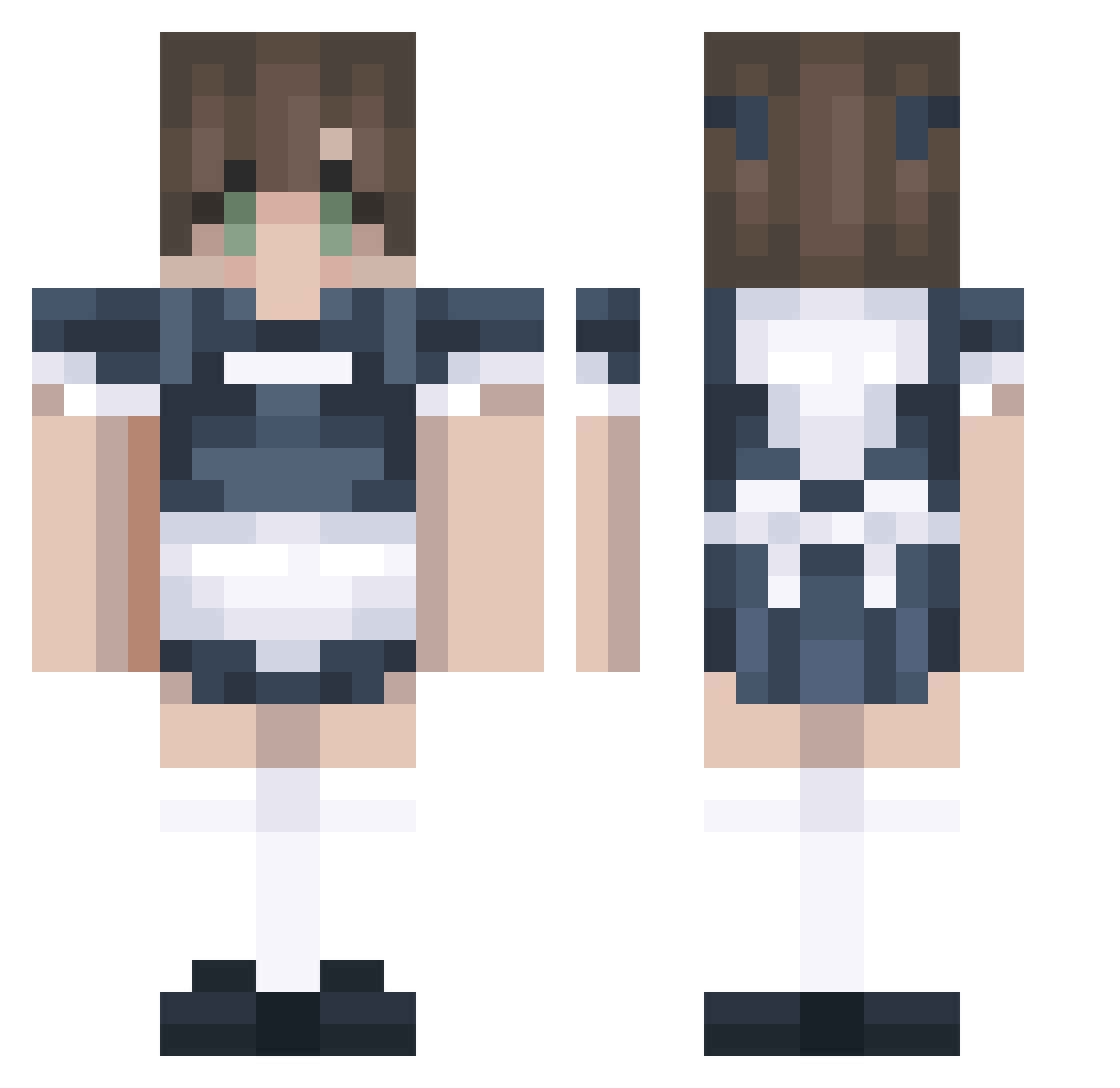 The_Peace_Maker Minecraft skin, front and back view