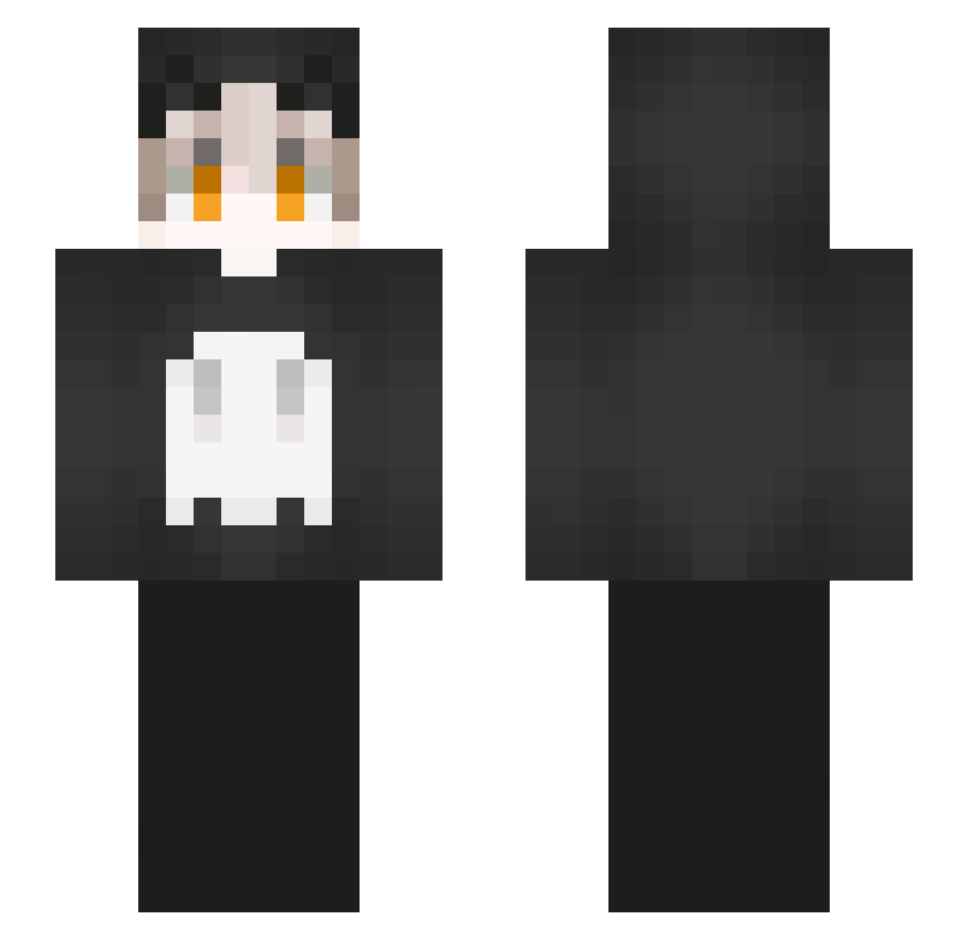 bro Minecraft skin, front and back view