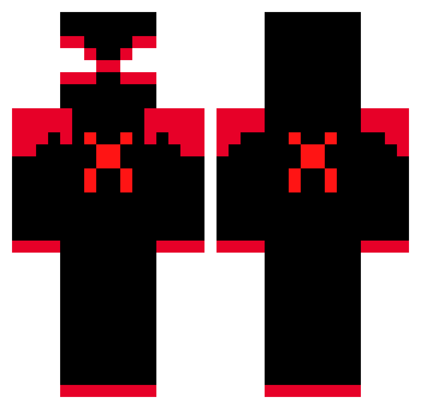 Apx_llo Minecraft skin, front and back view