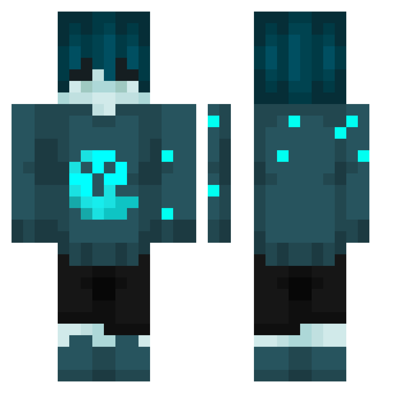 EntityNinja - glow in the dark Minecraft skin