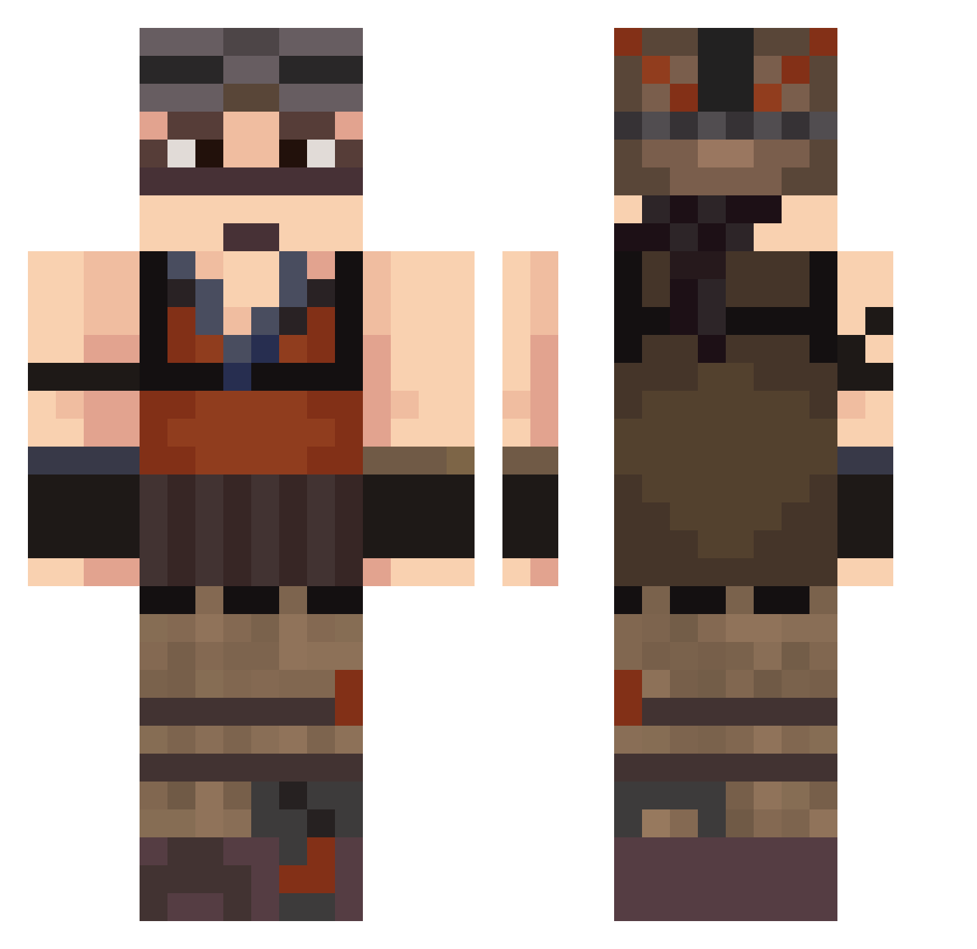 josh1802108 Minecraft skin, front and back view