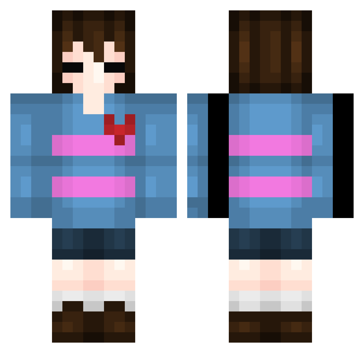 the_rapture1243 Minecraft skin, front and back view