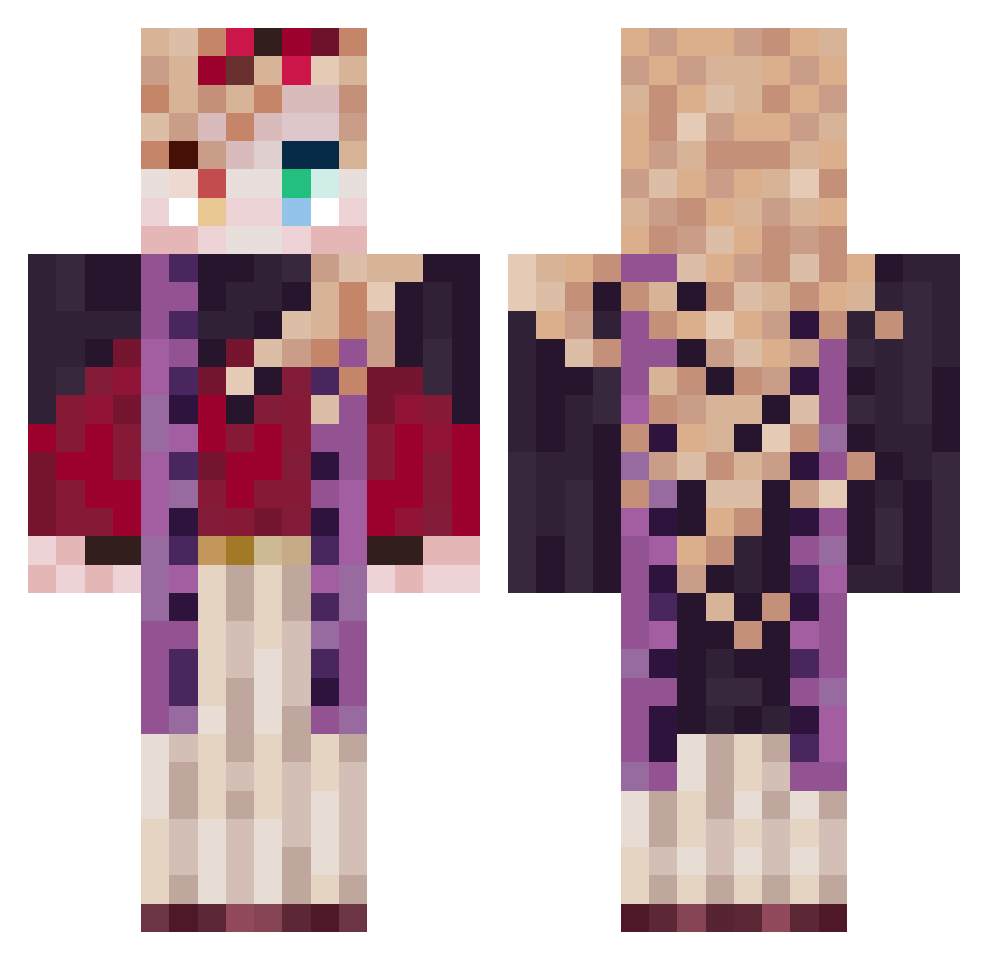 RamenBall Minecraft skin, front and back view