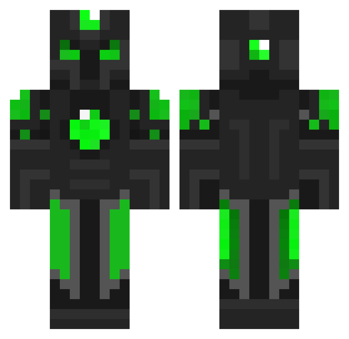 Chipoto Minecraft skin, front and back view