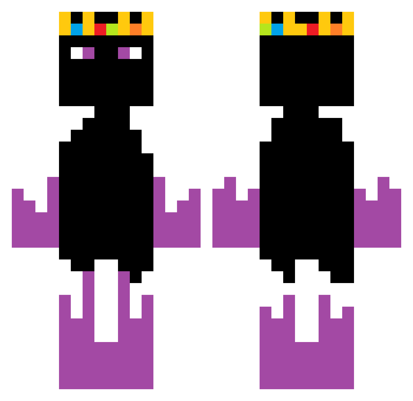 CW_Gavz Minecraft skin, front and back view